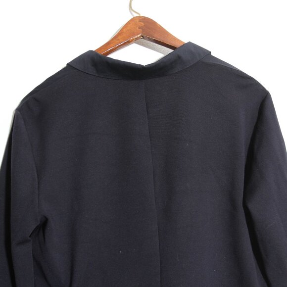 Jil Sander Black Button Up Drawstring Cinch Waist Shirt Mixed Media Size 44 - Picture 10 of 13